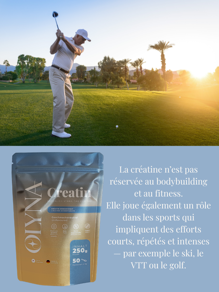 Créatine pour golfeurs